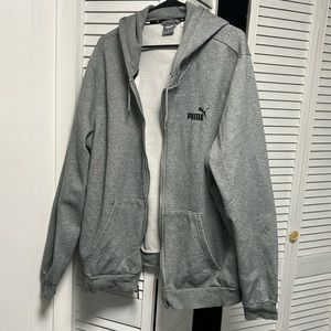 Puma Men’s Gray XXL zip hoodie with pockets